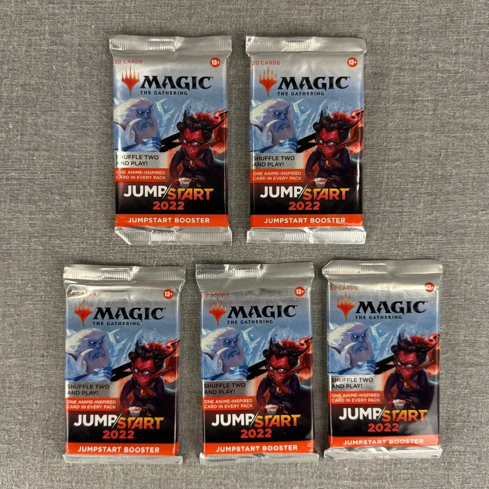 Magic The Gathering Jumpstart 2022 Booster Packs Lot of 5 Sealed MTG 20 Cards